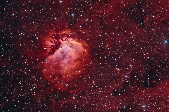 Sh2-112 - Teenaged Star Forming Region / Emission Nebula in NB (with RGB stars)