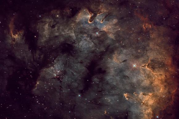 Heart of the Question - Ced214 in Normalized Channel Hubble Palette