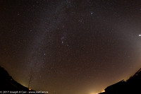 Fisheye view of the southern night sky from Dragoon Mountains Ranch in southern Arizona