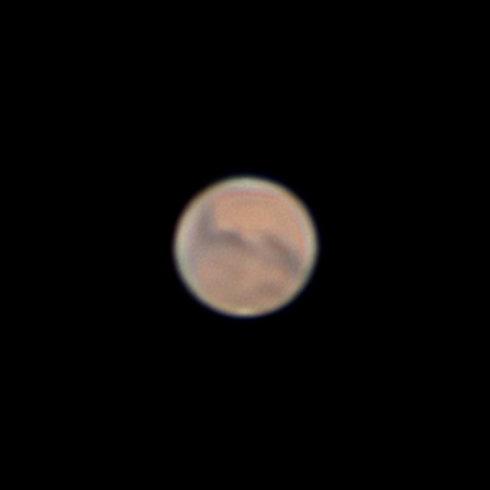Mars taken with Edge HD 925, a 2X converter, and a Canon T7i. I Used HD video and lucky imaging.