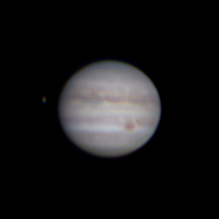 Jupiter taken with Edge HD 925, a 2X converter, and a Canon T7i. I Used HD video and lucky imaging.