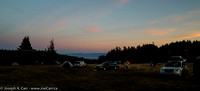 Campers on the observing field at dusk