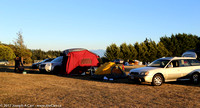 Telescopes and campers on the observing field