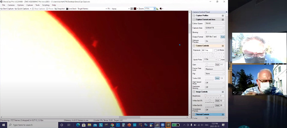 David Lee & Chris Purse showing solar prominences