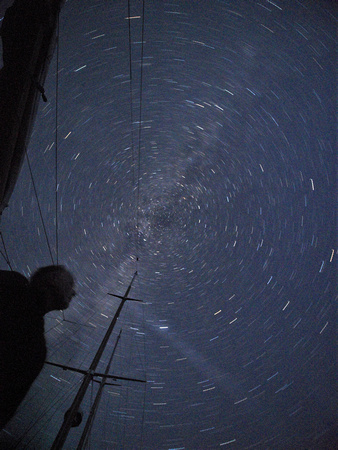 On a sailboat in Haida Gwaii using a 7.5mm m4/3