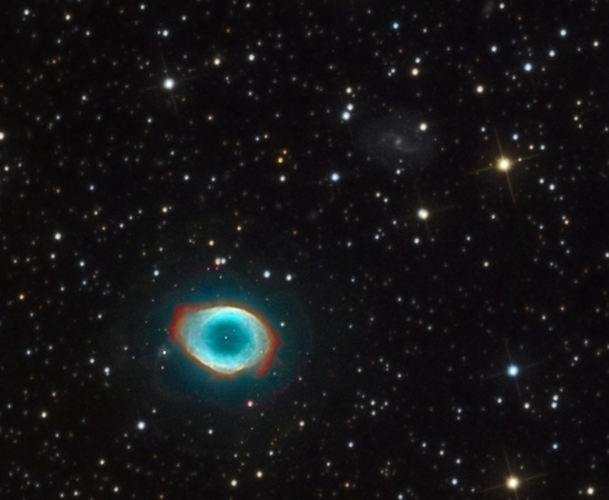 M57 Ring Nebula in NarrowBand + BroadBand