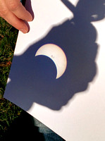 Partial Solar Eclipse - binocular projection