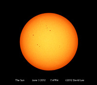 The Sun Two Days Before the Transit of Venus