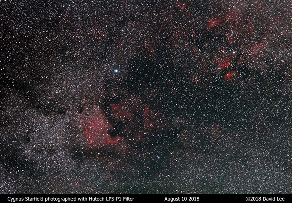 Cygnus Starfield photographed with Hutech LPS-P1 Filter