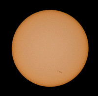 Sunspots AR2859 & AR2860 visible on the Sun