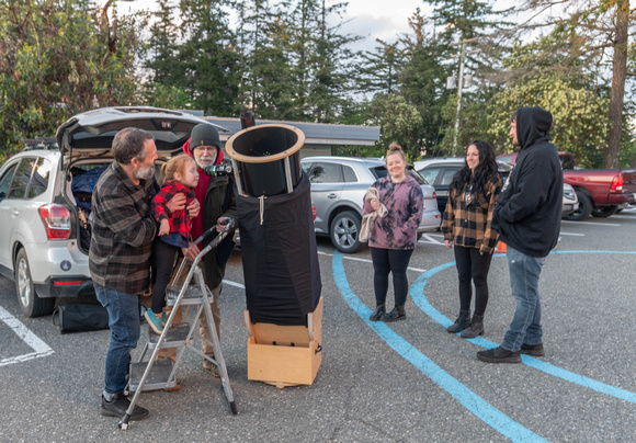 Telescopes in the parking lot