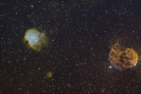 Monkey Head/Jellyfish Nebulae in SHO