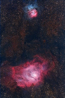M8 and M20 Nebulae - no stars