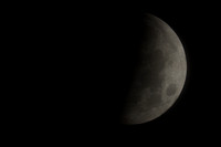 Lunar Eclipse, before the clouds, Mt Tolmie, Oct 8th, 2014