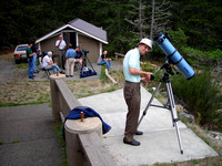 Alex sets up his new telescope