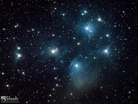 Pleiades Star Cluster & reflection nebula - M45