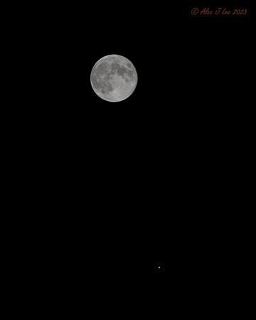 Conjunction Moon and Jupiter Oct 28 2023