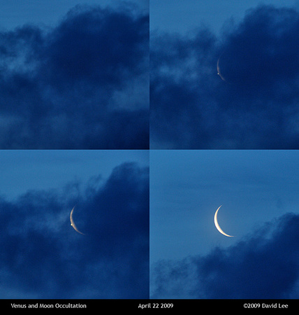 Venus and Moon Occultation April 22 2009
