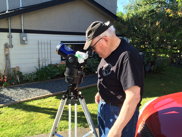 Chris Gainor Observing Mercury Transit