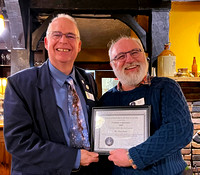Randy Enkin presenting a Certificate of Appreciation to Chris Purse