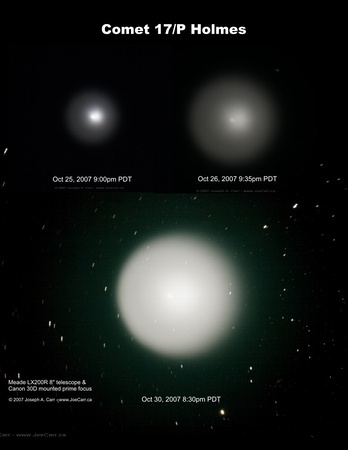 Comet 17/P Holmes - a 3 day composite