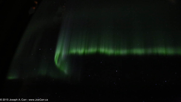 Aurora out the aircraft window