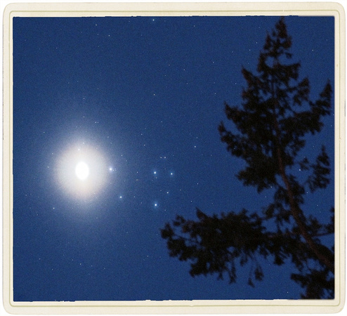 Venus and the Pleiades Night 2 Variant