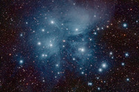 M45 - THe Pleiades and Merope Nebula.