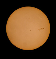 Large Sunspot AR3615 with 3614, 3617, 3619 prominent around it, and other smaller sunspots