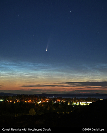Comet Neowise with Noctilucent Clouds