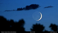 Waxing Crescent Moon with Earthshine