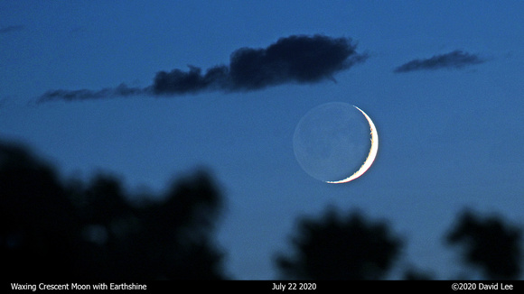 Waxing Crescent Moon with Earthshine