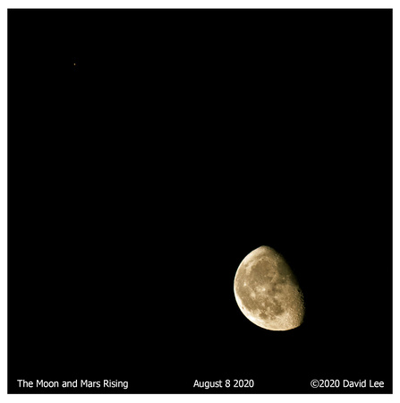 The Moon and Mars Rising