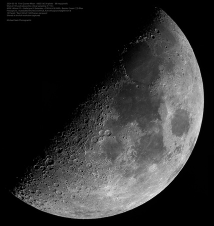 First Quarter Moon in Mono  38MP -  2024-03-16