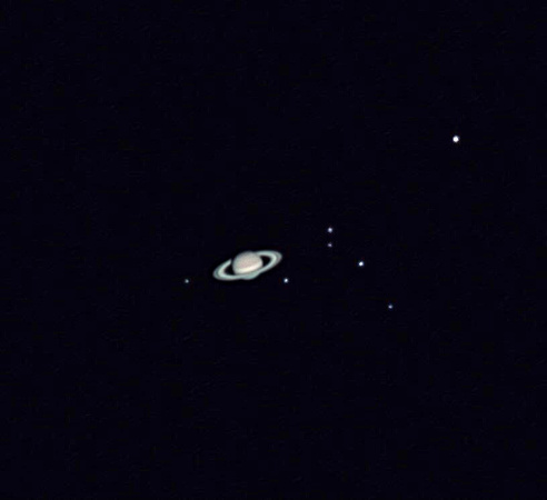 Saturn and many moons! Sept 2, 2021