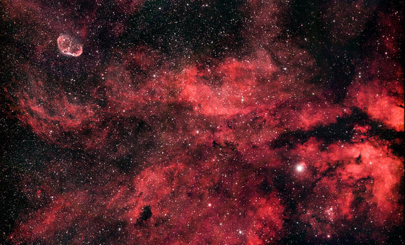 Crescent Nebula and surrounding nebulosity Sept 24, 2021