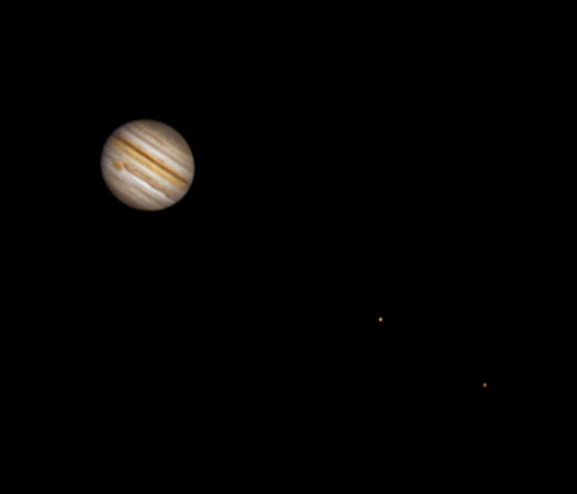 Jupiter with Io and Europa Sept 14, 2021
