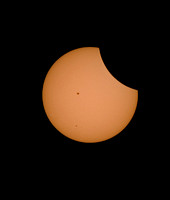 Early stage of the partially eclipsed Sun before Totality