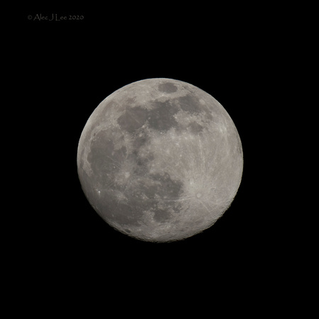 Waxing Gibbous Moon (99.3% sunlit) April 6 2020