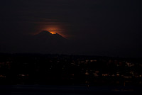 Full Moon 3 Hunter's Moon Rising over Mt Baker Oct 31 2020