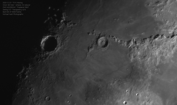 Copernicus,  Eratosthenes and a bit of the Montes Apennines