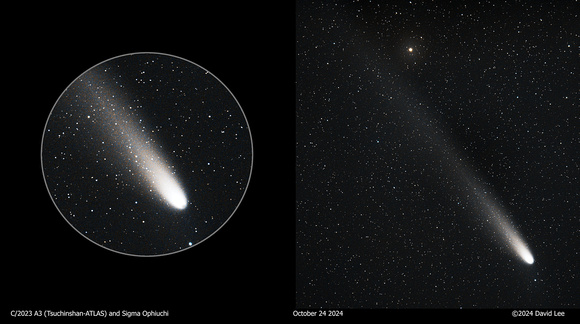 C/2023 A3 (Tsuchinshan-ATLAS) and Sigma Ophiuchi October 24 2024