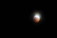 Eclipsed moon almost totality
