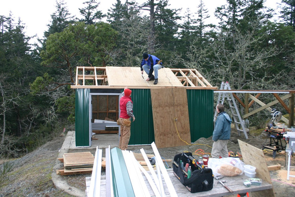 Roof sheeting starts - Nelson, Charles and Malcolm
