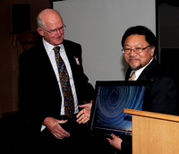 David Lee presents the Excellence in Astrophotography award to John McDonald