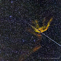 Meteor smoke plume expanding