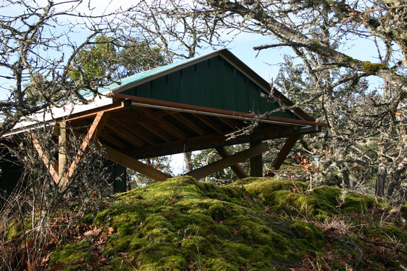 Open roof, east elevation