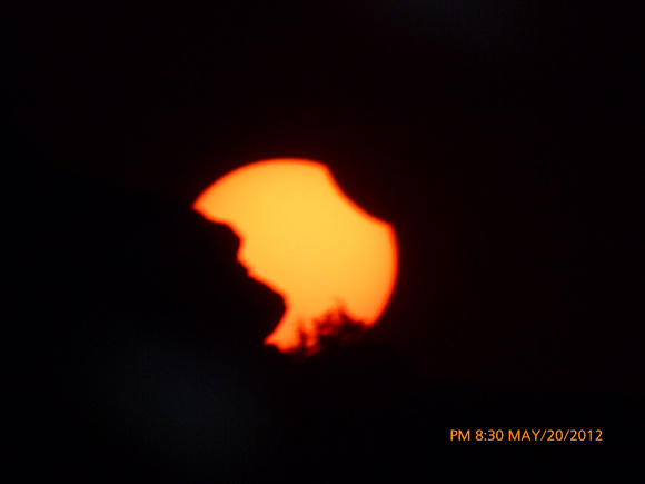 Cedar City Annular Eclipse at Sunset