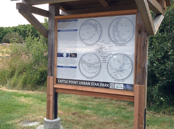 The sign for the Urban Star Park at Cattle Point.