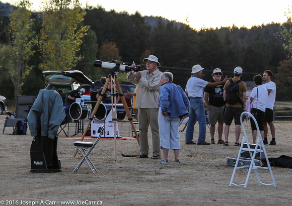 The observing field at dusk on Friday night